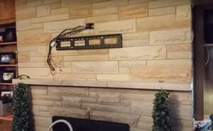 How to Hide TV Wires Over Brick Fireplace